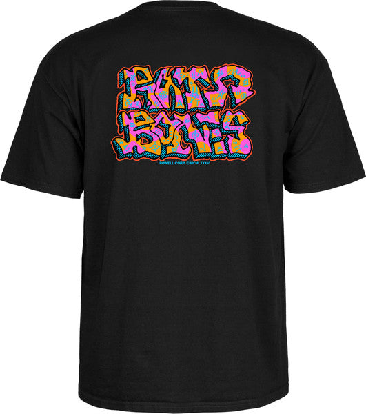 Powell T-Shirt Rat Bones Graffiti Ss Black