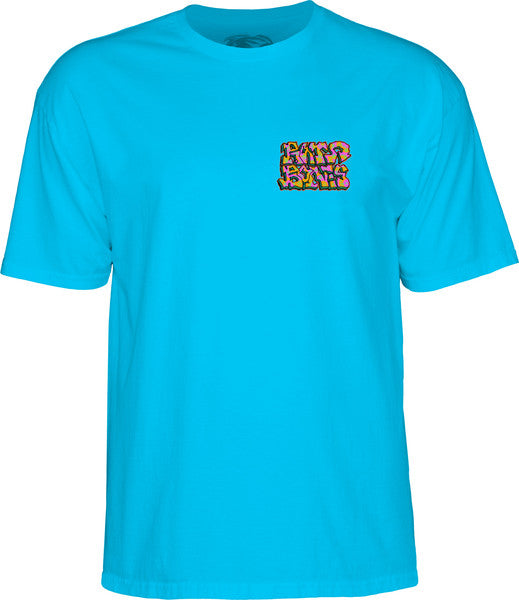 Powell T-Shirt Rat Bones Graffiti Ss Turquoise