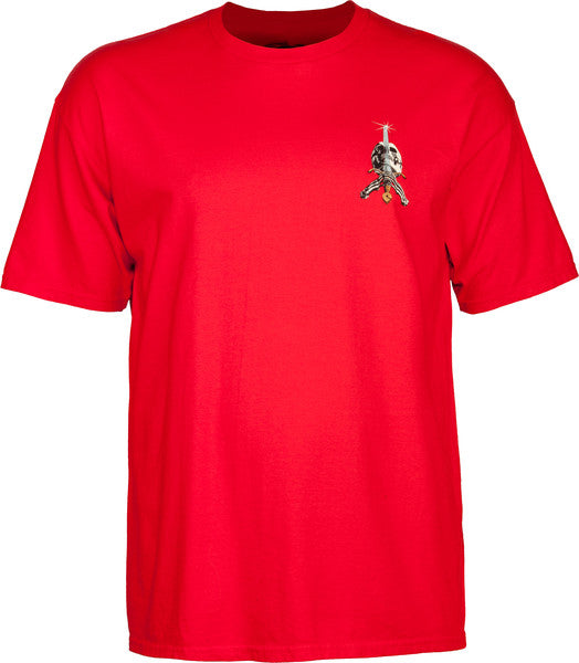 Powell T-Shirt Skull & Sword Ss Red