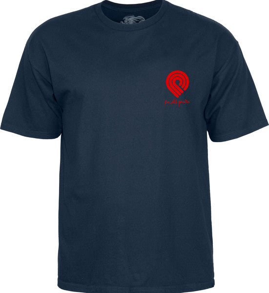 Powell T-Shirt Tucking Skeleton Ss Navy