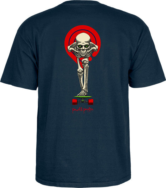 Powell T-Shirt Tucking Skeleton Ss Navy