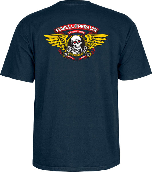 Powell T-Shirt Winged Ripper Ss Navy