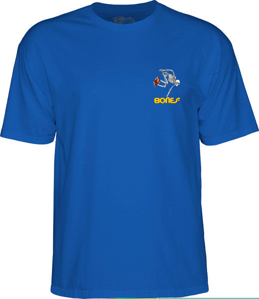 Powell T-Shirt Youth Skateboard Skeleton Ss Royal