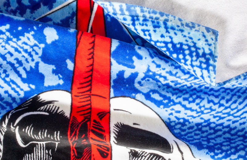 Serviette de plage Powell Peralta Skull & Sword Blue Fade