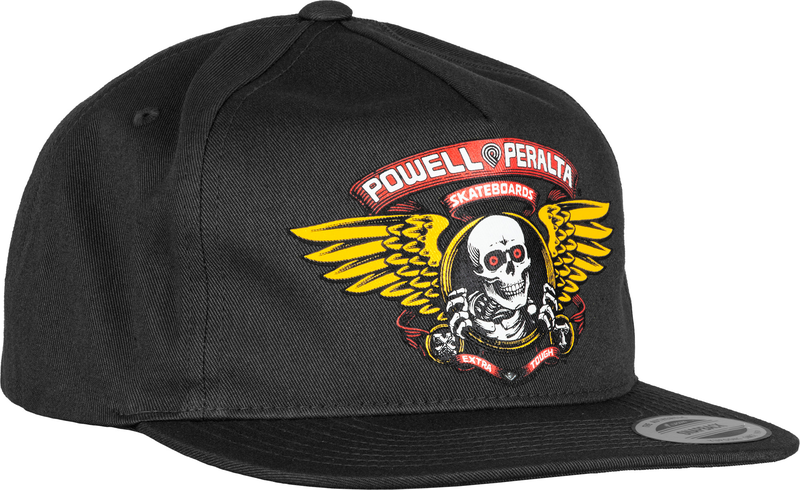 Powell Cap Winged Ripper Snapback Black
