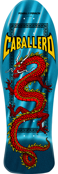 Planche de skateboard Powell Peralta Reissue Cab Chin Dragon Aqua Foil 10"