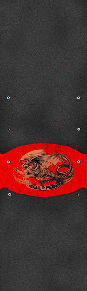 Powell Grip Plaque Oval Dragon Black
