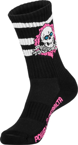 Powell Socks Ripper Rip Stripes Black Pink
