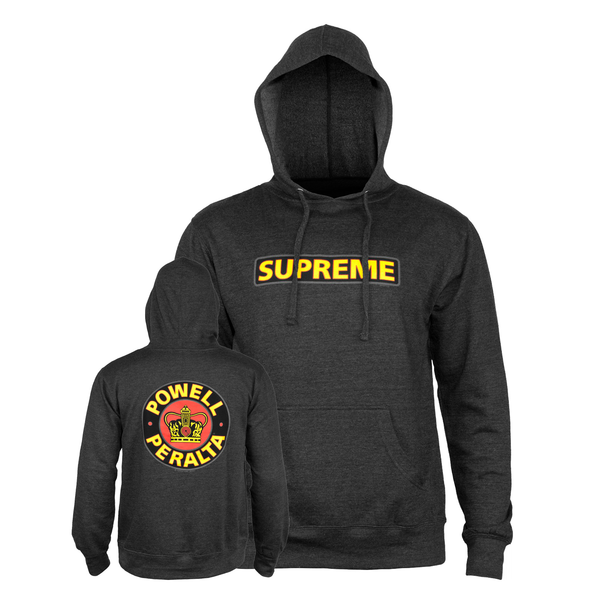 Powell Sweat Supreme Hood Charcoal Yellow