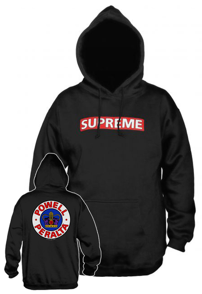 Powell Sweat Supreme Hood Black Red