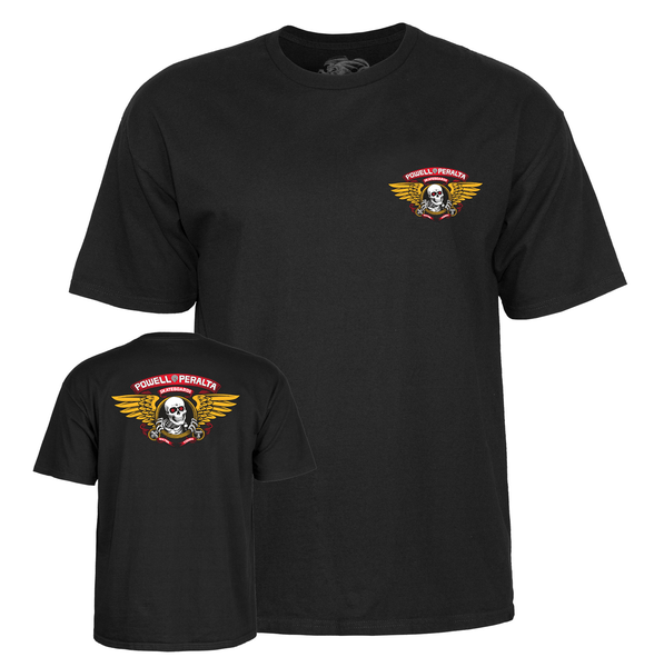 Powell T-Shirt Winged Ripper Ss Black