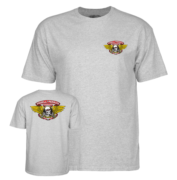 Powell T-Shirt Winged Ripper Ss Gray