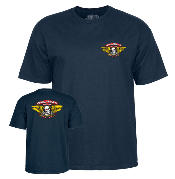 Powell T-Shirt Winged Ripper Ss Navy