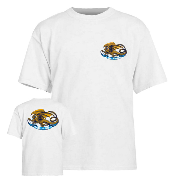 Powell T-Shirt Oval Dragon Ss White