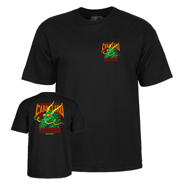 Powell T-Shirt Cab Street Dragon Ss Black