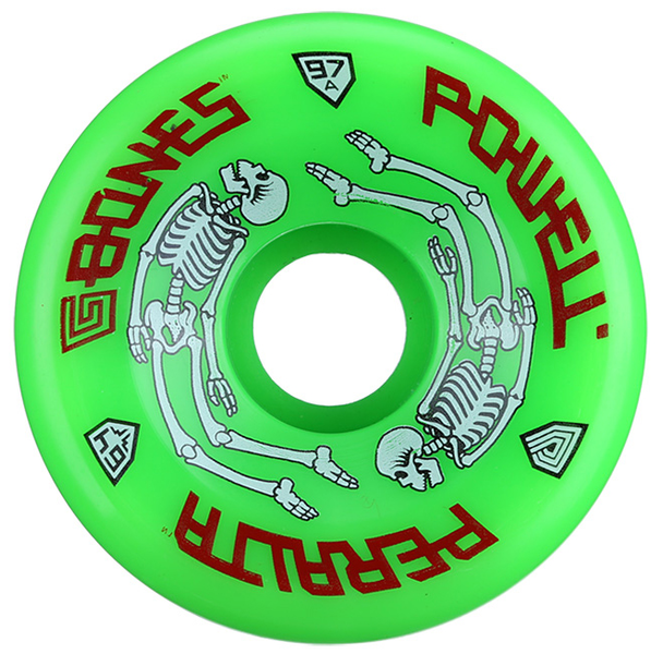 Powell Wheels (Jeu De 4) 64Mm G Bones Green 97A