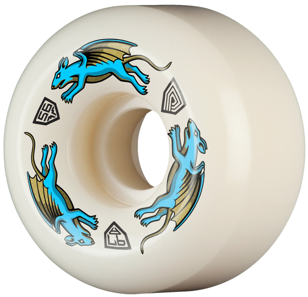 Powell Wheels (Jeu De 4) Dragon 56Mm X 36Mm 97A Nano Rat Blu