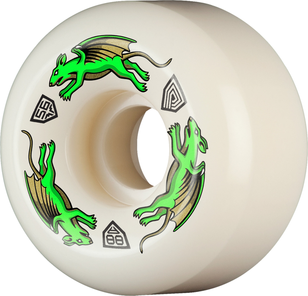 Powell Wheels (Jeu De 4) Dragon 56Mm X 36Mm 88A Nano Rat Grn