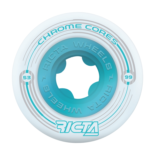 Ricta Wheels (Jeu De 4) 53Mm Chrome Core White 99A