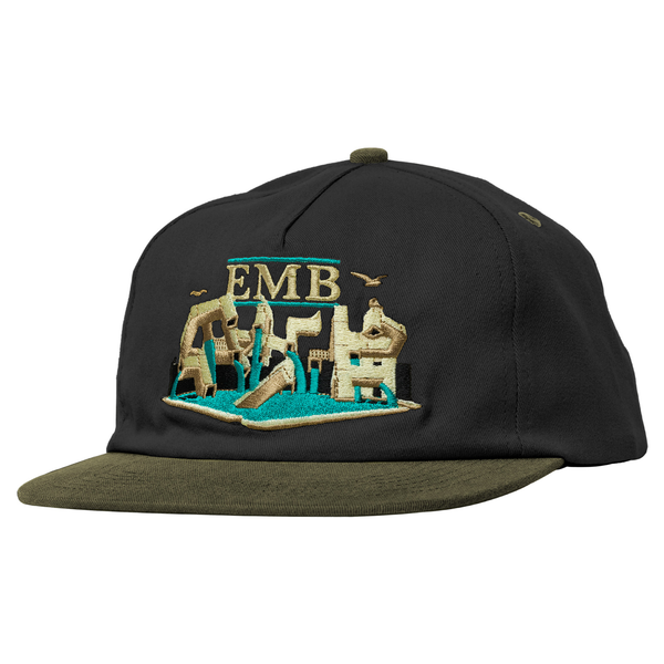 Casquette snapback Real Emb 5P Charcoal Tan