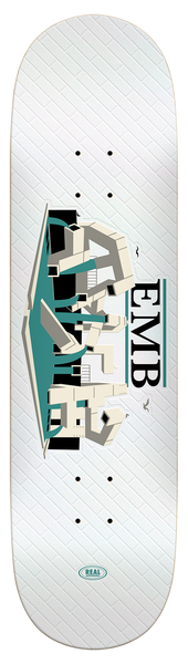 Planche de skateboard Real Team Emb White 8,5"
