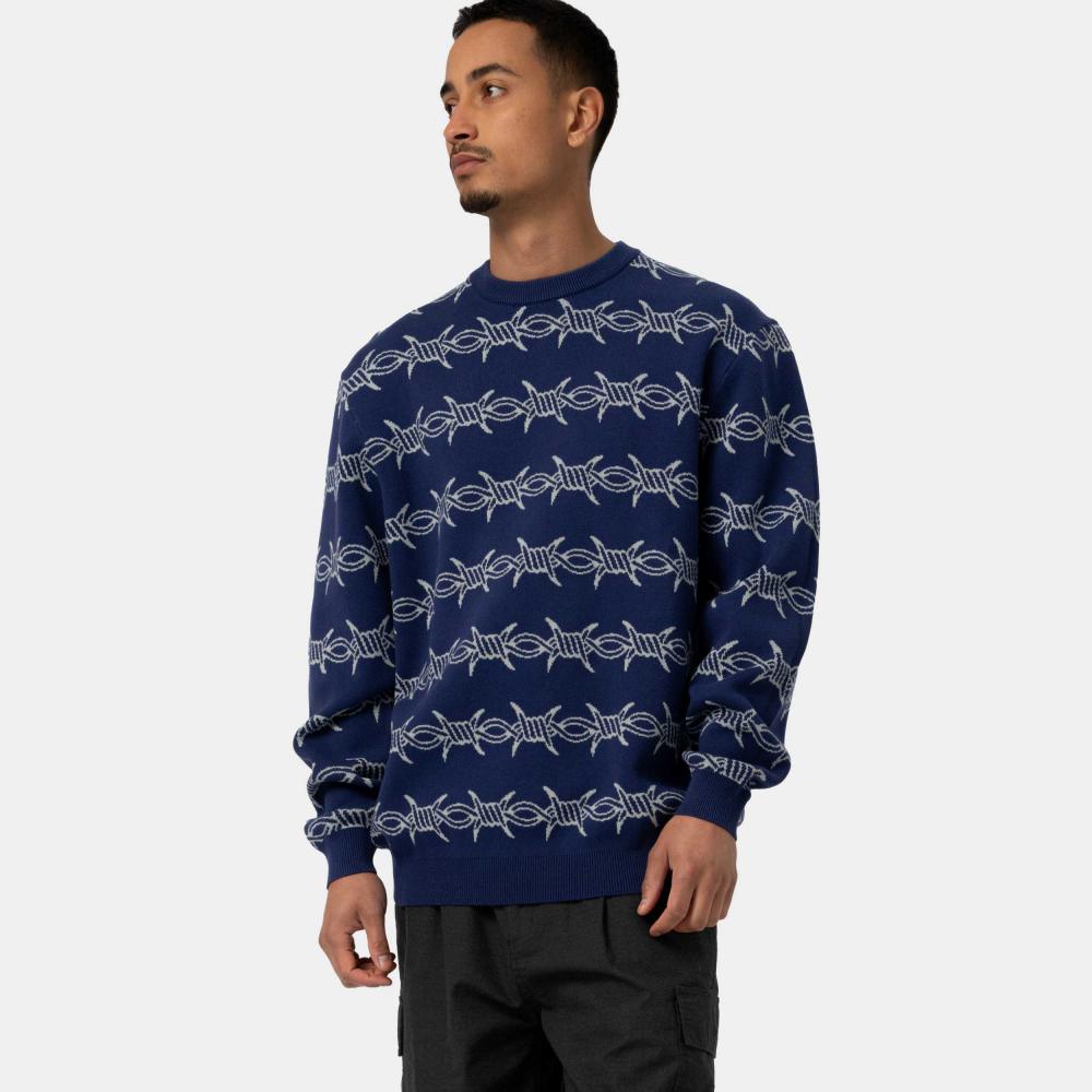 Sweat col rond Santa Cruz Wired Knit Midnight Blue