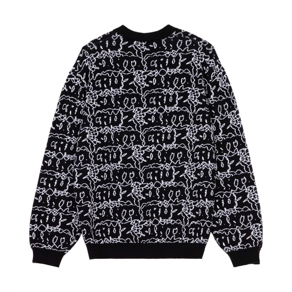 Sweat col rond Santa Cruz Donnie Knit Polo Black Web