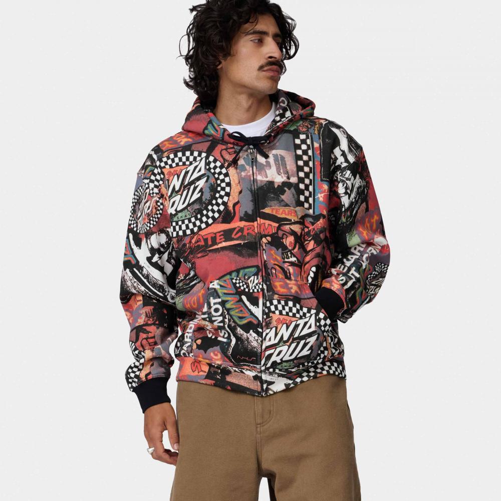 Santa Cruz Zip Hood (Eu) Collage Zip Hood