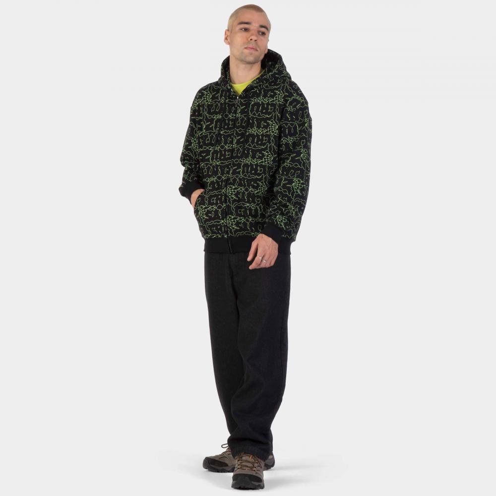 Sweat zippé à capuche Santa Cruz Punk Web Black / Green Web