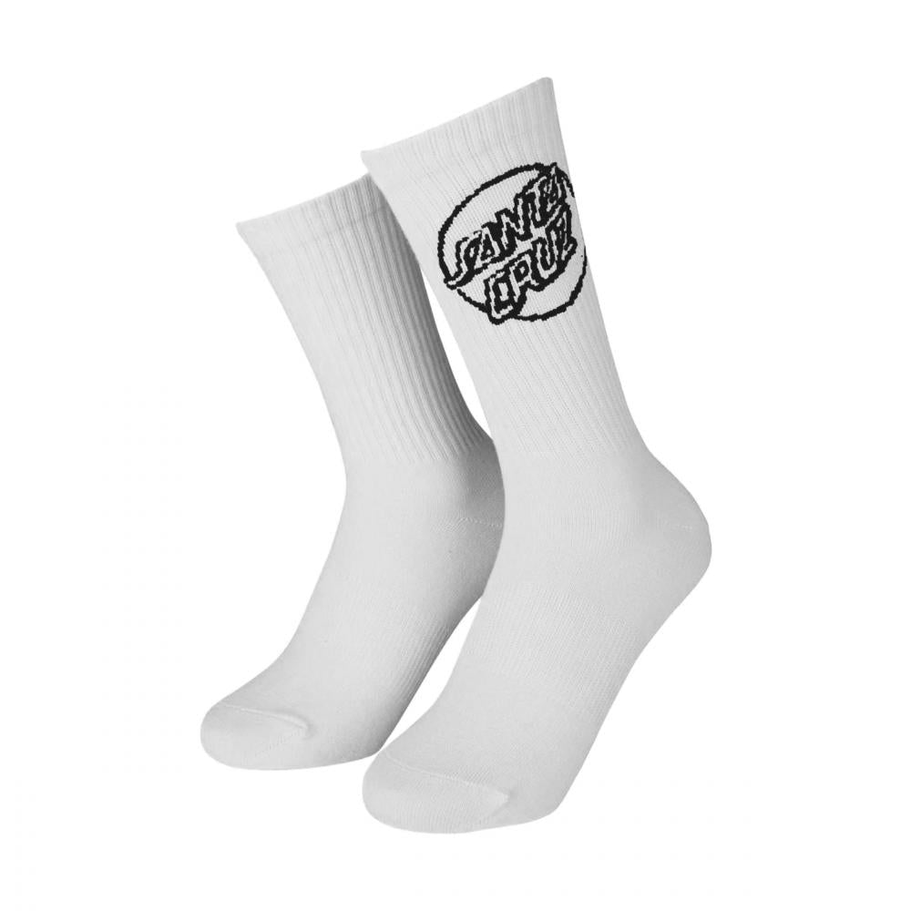 Chaussettes Santa Cruz Opus Dot Socks (2 pack) White & Black