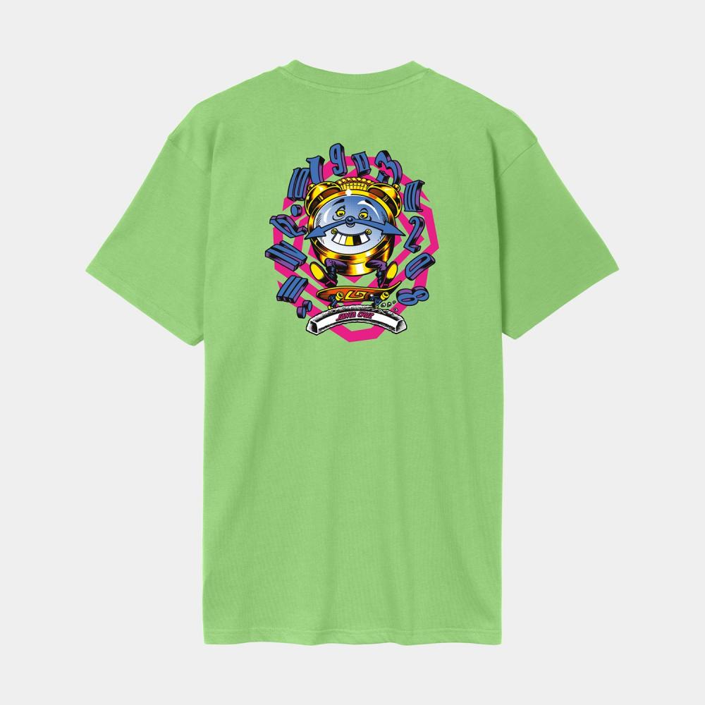 Tee-shirt Santa Cruz Grabke All Around Stack Lime