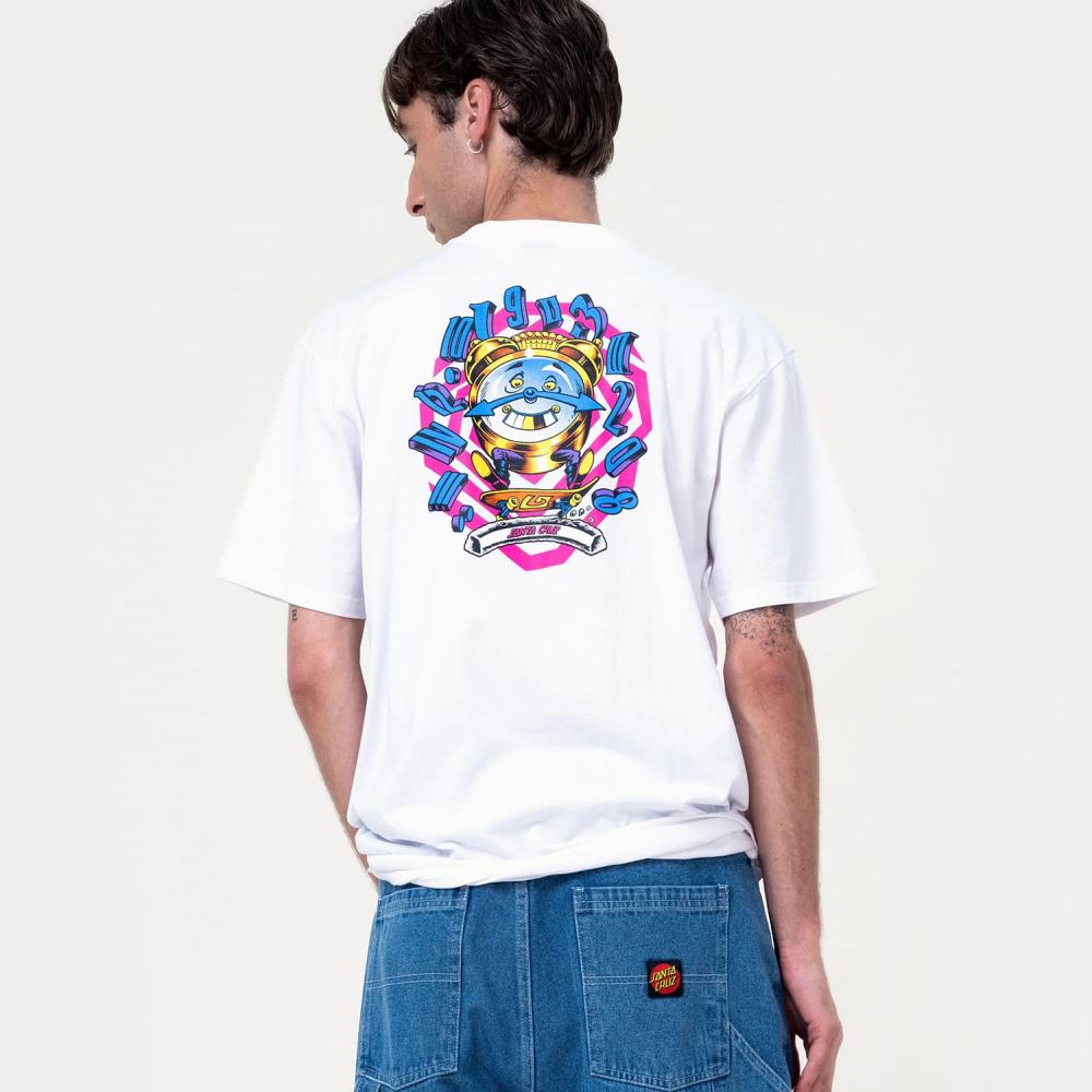 Tee-shirt Santa Cruz Grabke All Around Stack White