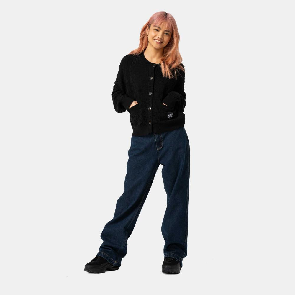 Sweat col rond femme Santa Cruz Wharf Knit Cardigan Black