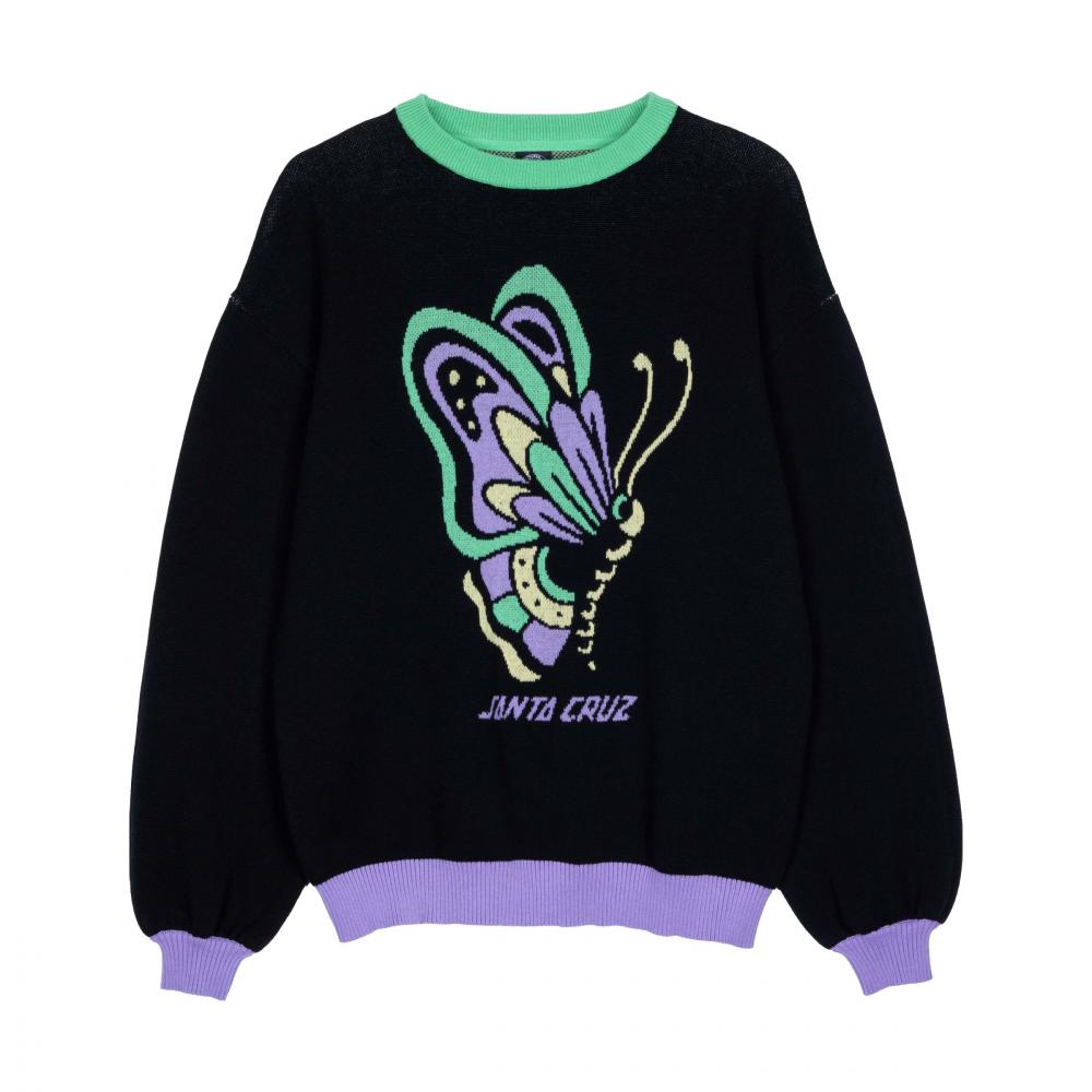 Pull femme Santa Cruz Field Butterfly Knit Black