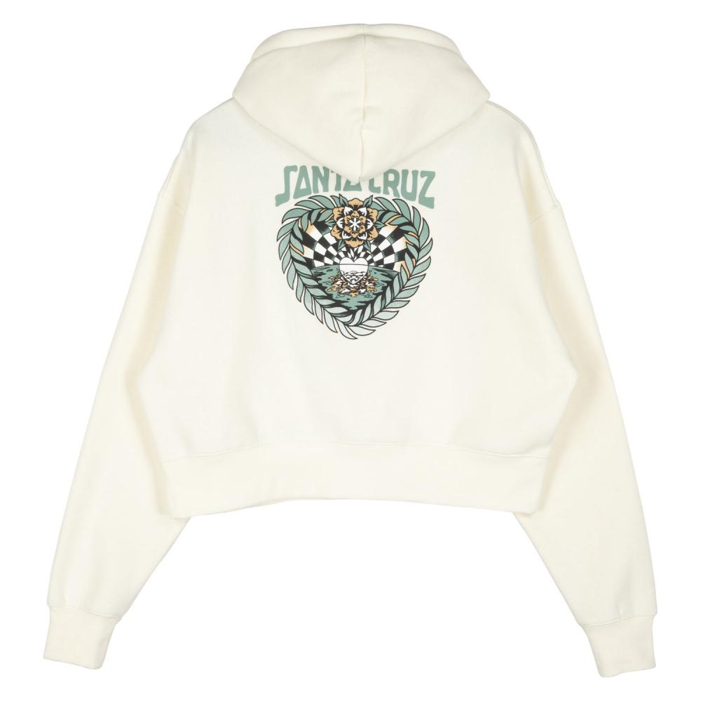 Sweat à capuche femme Santa Cruz Heart Set Off White