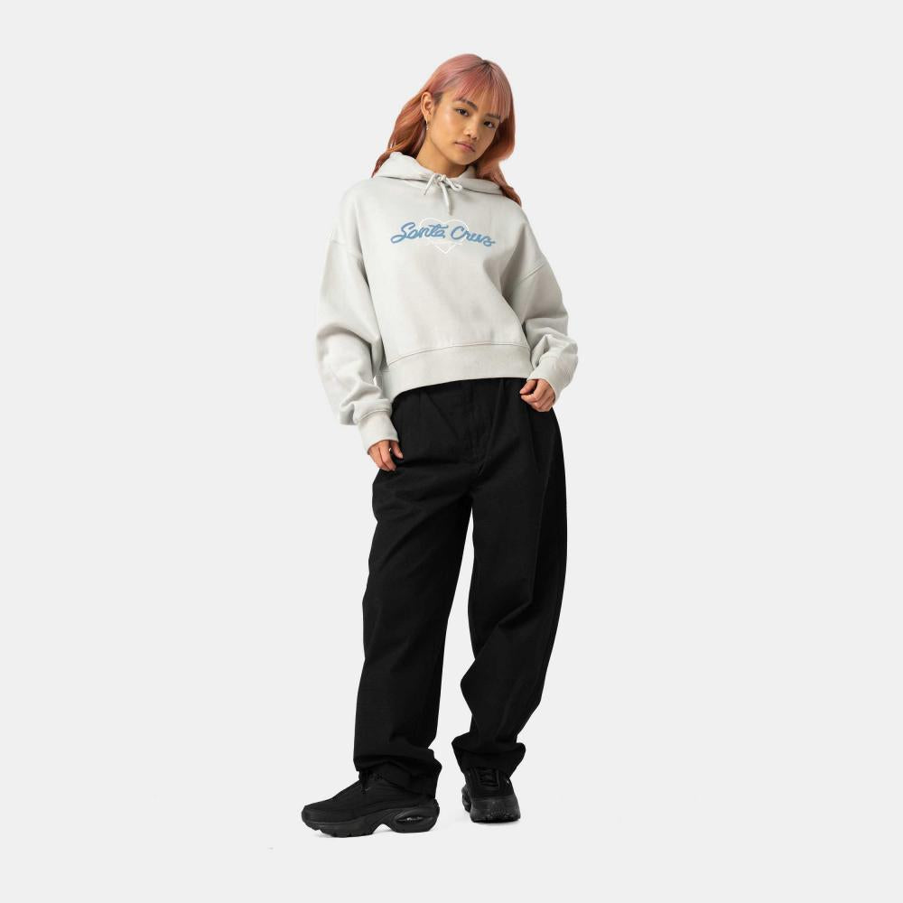 Sweat à capuche femme Santa Cruz Love Script Front Mist