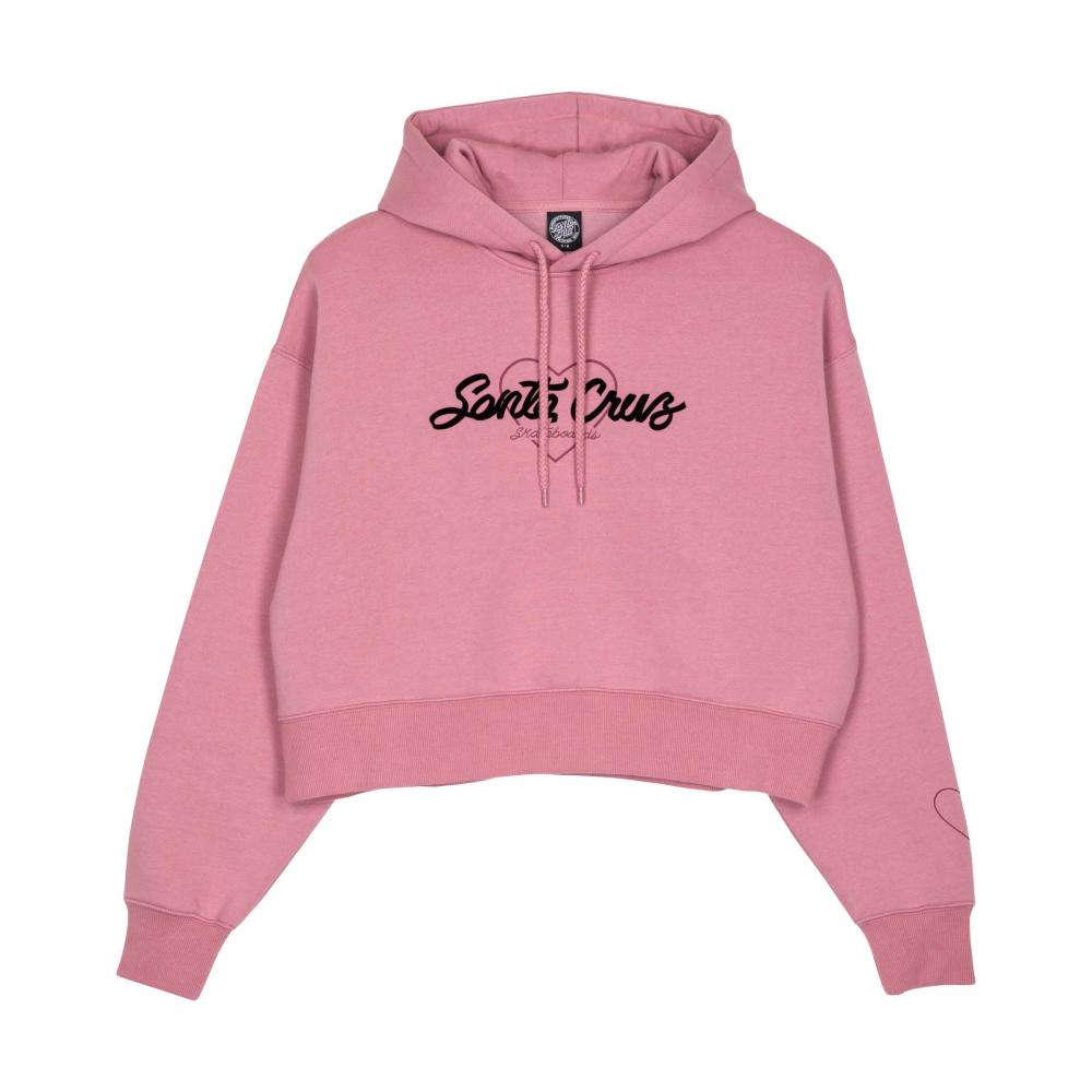Sweat à capuche femme Santa Cruz Love Script Front Universal Pink