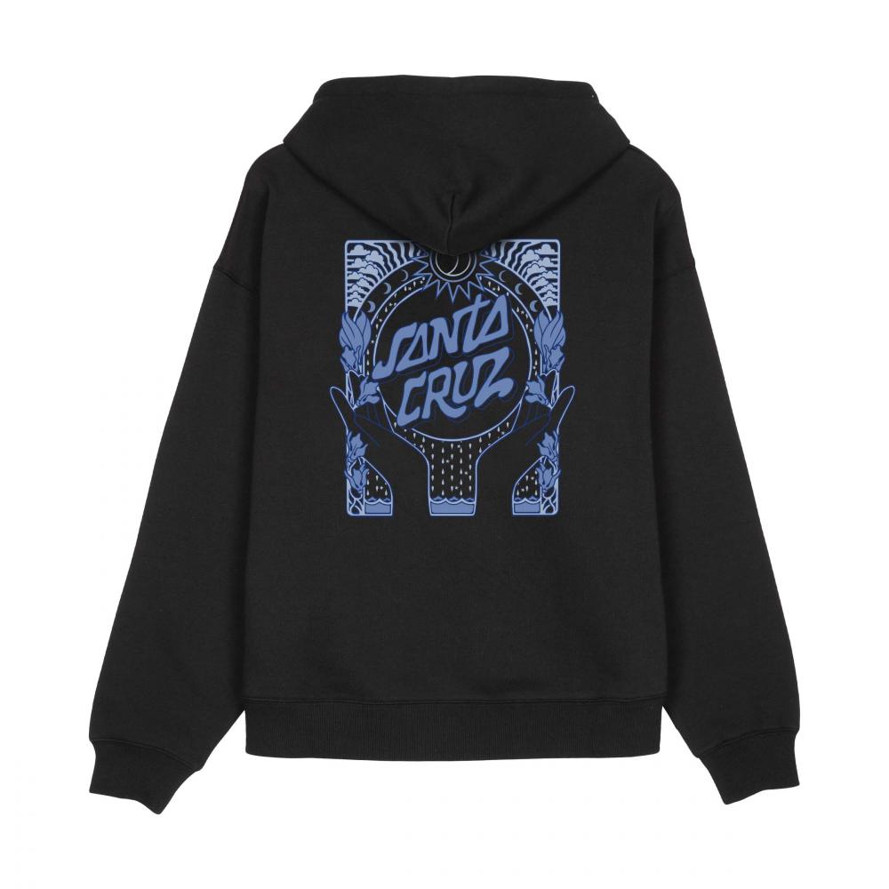 Sweat à capuche femme Santa Cruz SC Nouveau Zip Black