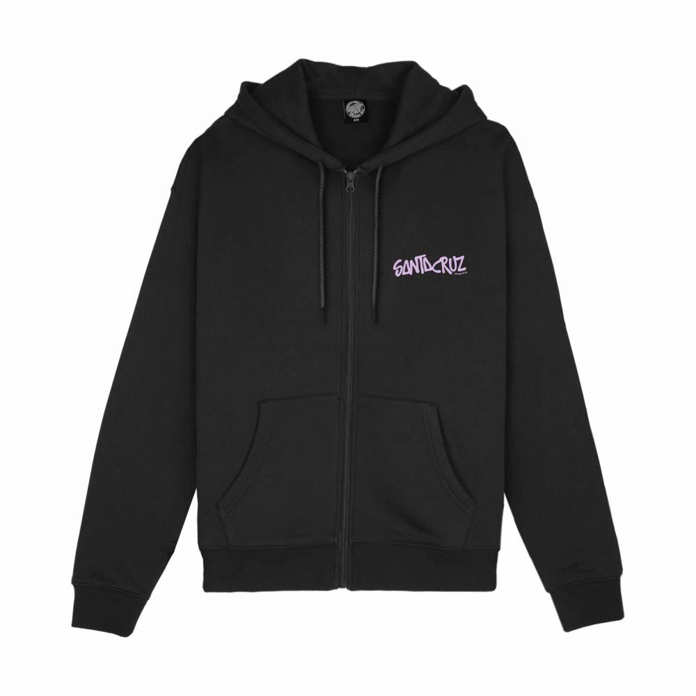 Sweat à capuche femme Santa Cruz Dizzy Daisy Zip Black