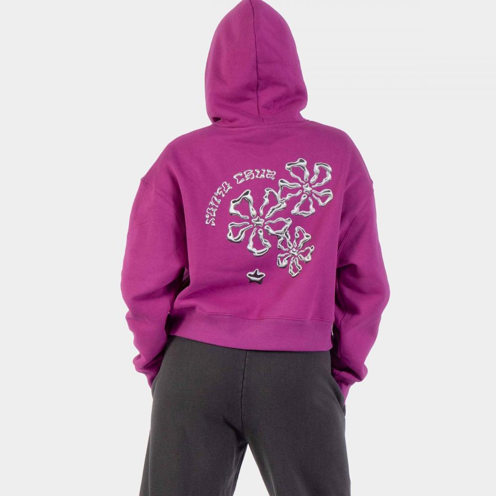 Sweat à capuche femme Santa Cruz Chrome Flower Stack Berry