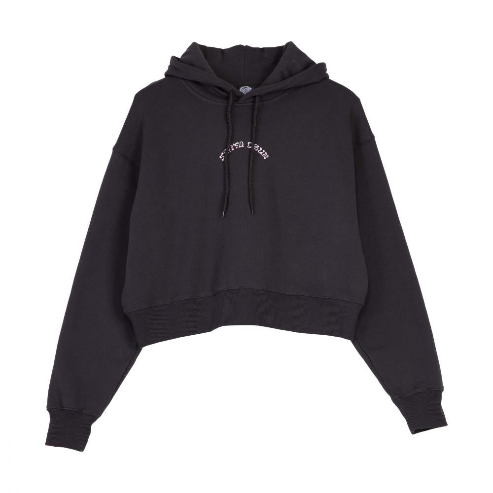 Sweat à capuche femme Santa Cruz Chrome Flower Stack Black Wash