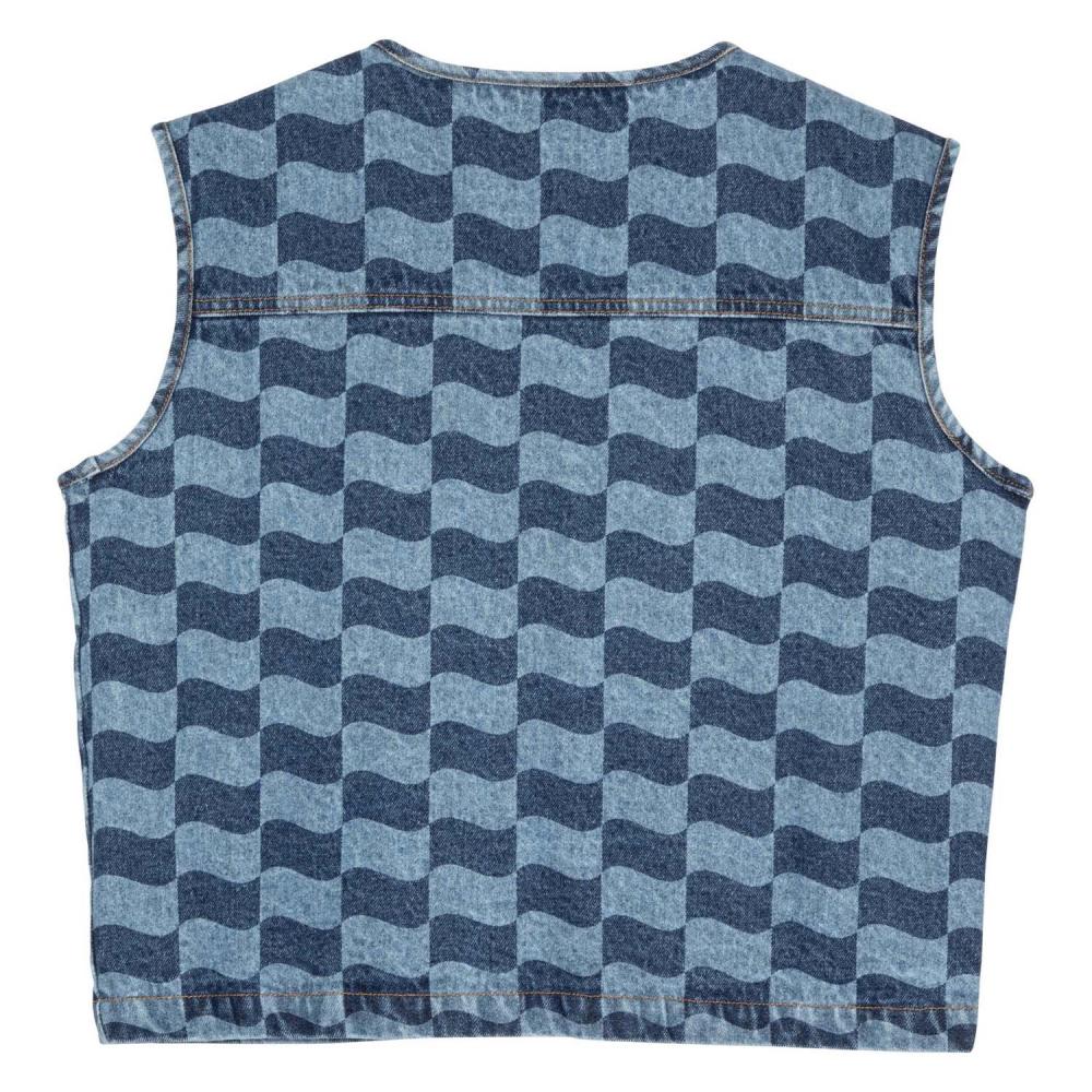 Veste femme Santa Cruz Classic Label Vest Blue Wave Check