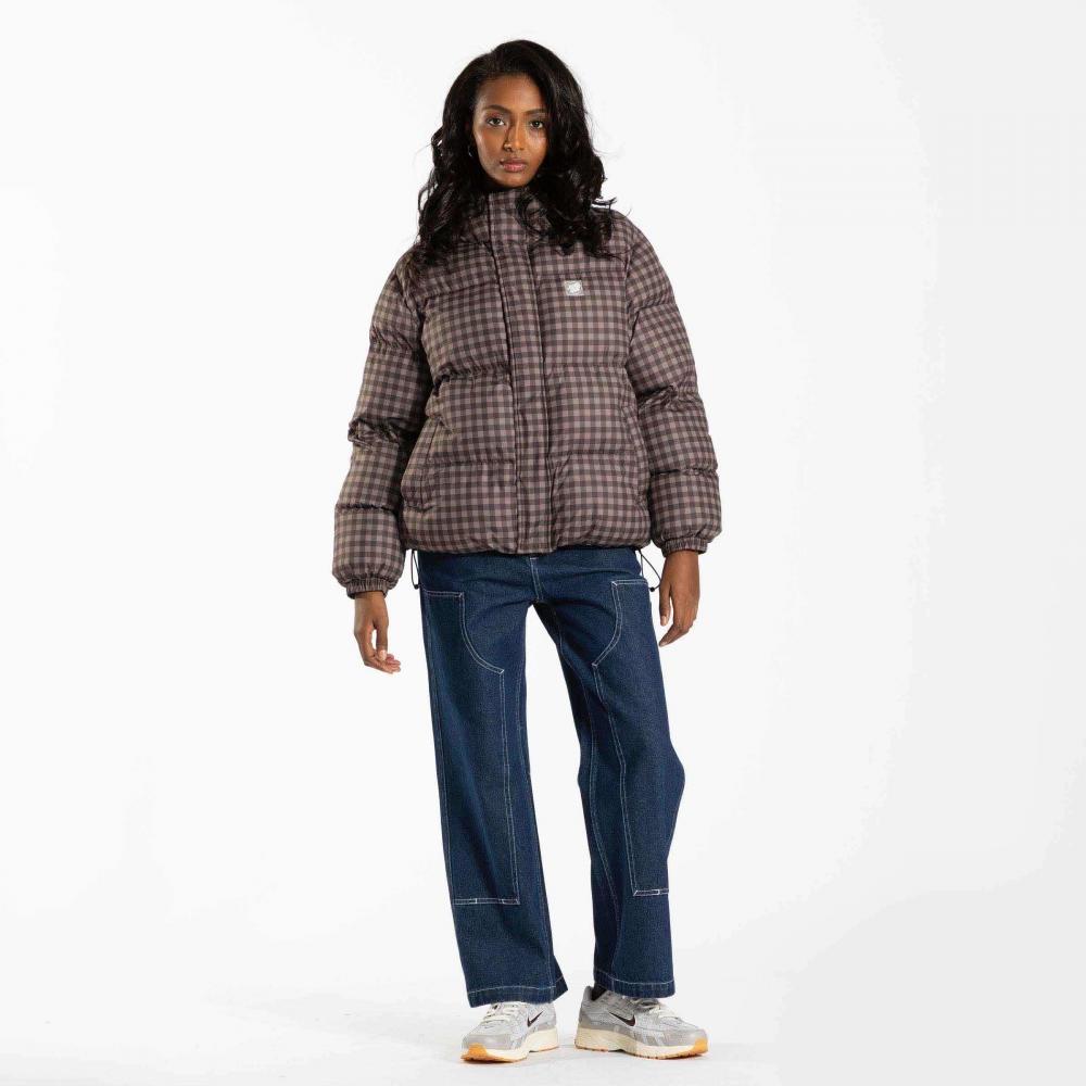 Veste femme Santa Cruz Opus Dot Quilted Brown Gingham