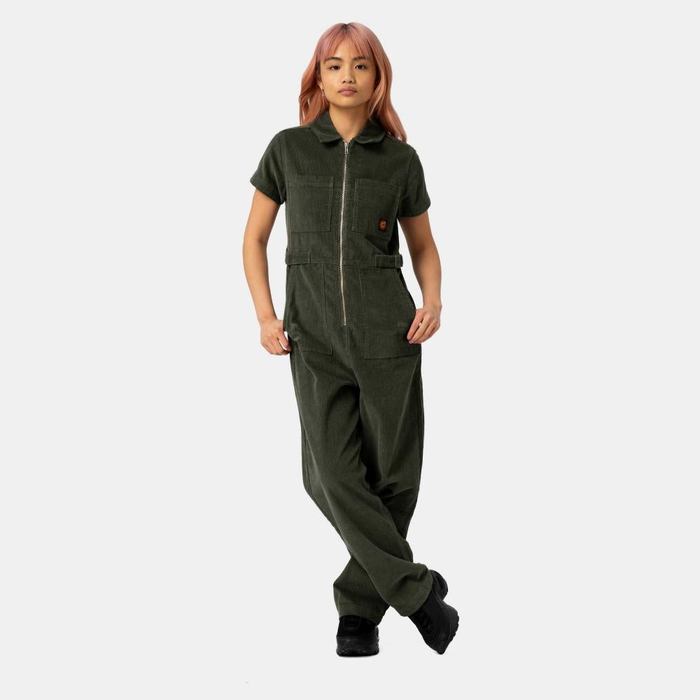 Pantalon femme Santa Cruz Line Up Utility Jumpsuit Dark Moss