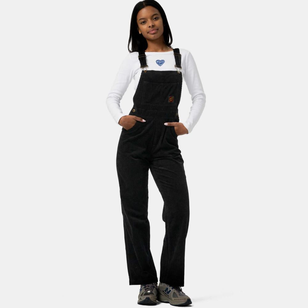 Pantalon femme Santa Cruz Classic Label Dungarees Black Cord