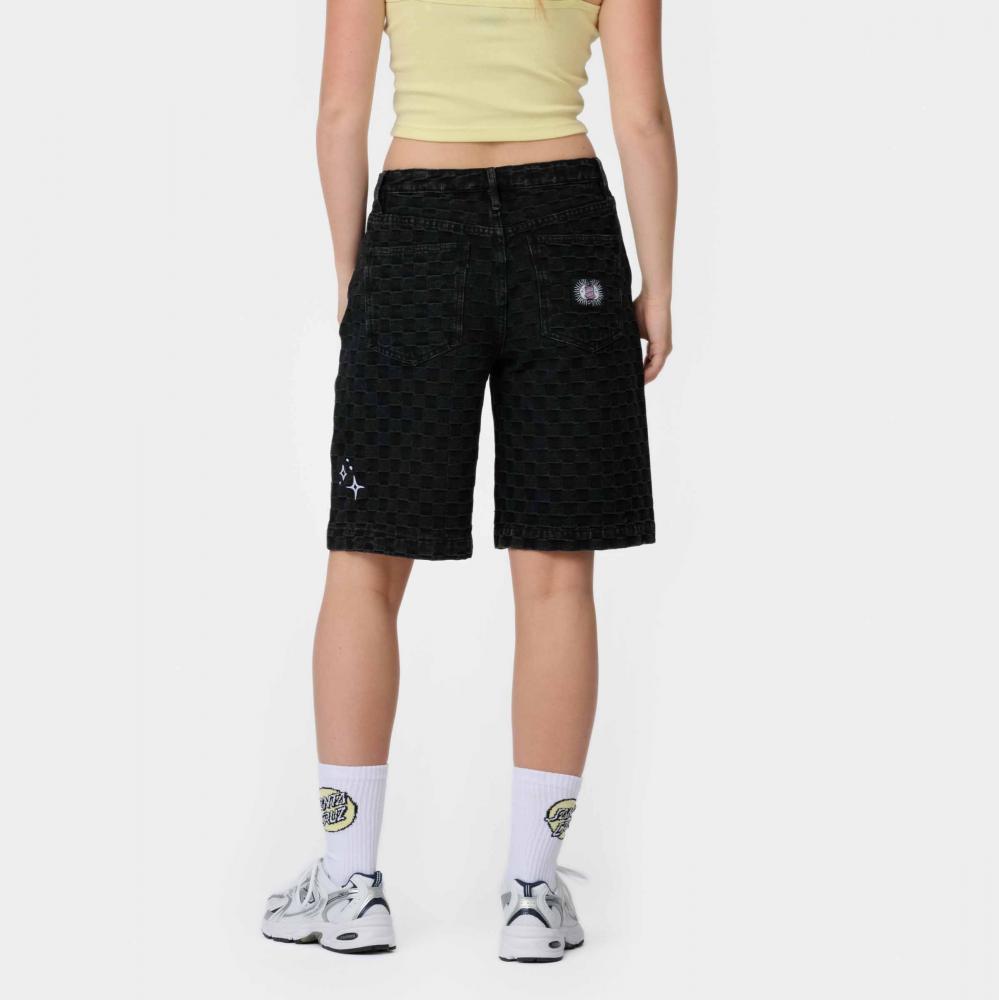 Short femme Santa Cruz Split Sun Black Wash Check