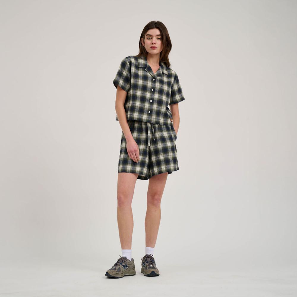 Chemise femme Santa Cruz Classic Check Crop Navy / Green Check