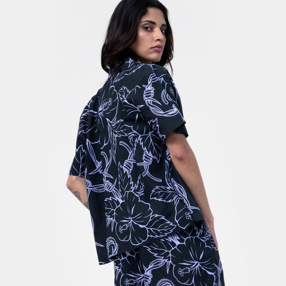 Chemise femme Santa Cruz Mono Cabana Black / Lavender