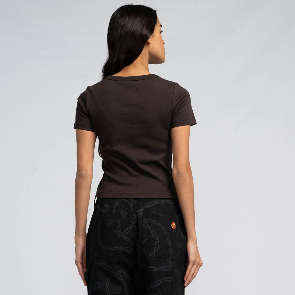Tee-shirt femme Santa Cruz Barbed Oval Dot Front Ground Coffee