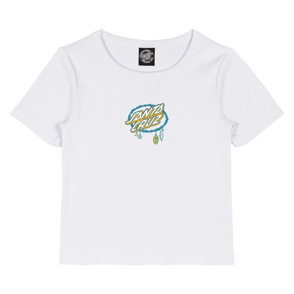 Tee-shirt femme Santa Cruz Barbed Oval Dot Front White